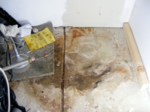 WATER DAMAGE TO FLOOR